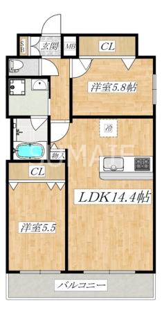 人気の2LDKです。