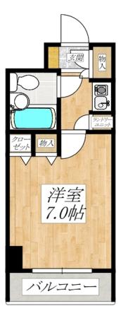 洋室7帖　1Kです☆彡