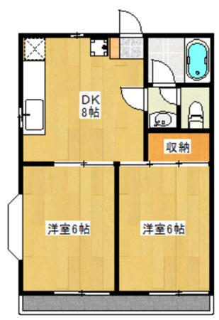 振分タイプの2DKです☆