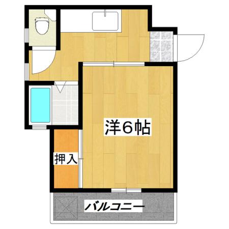 バストイレ別ンのフローリンぐのお部屋