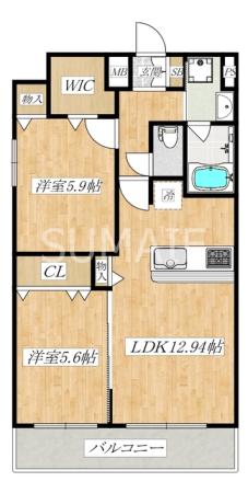 2LDKです。